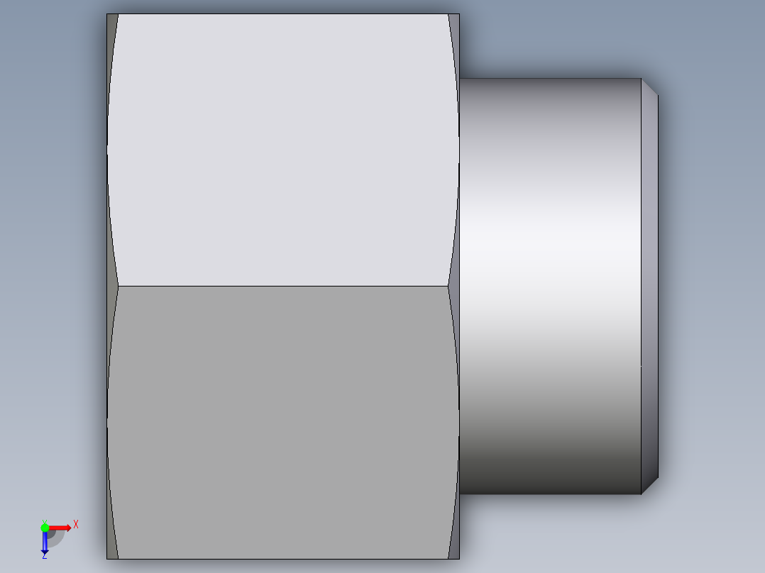 卡套式工业通用硬管接头EO_Swivel_connector_GAI30SR71X俯视图