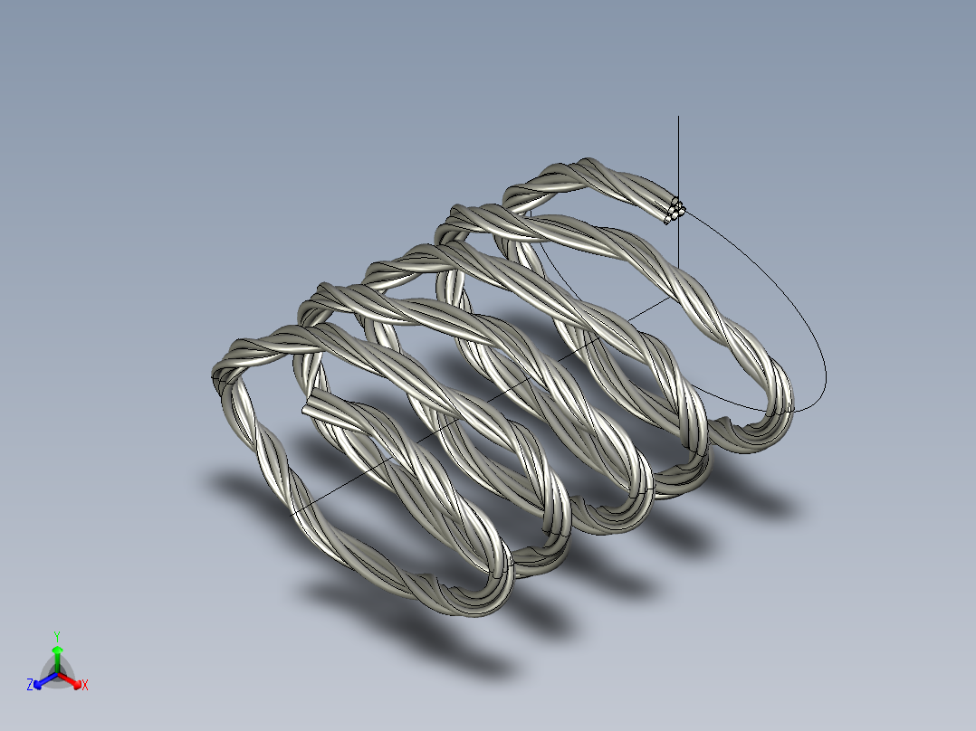 内部电缆正等轴测图