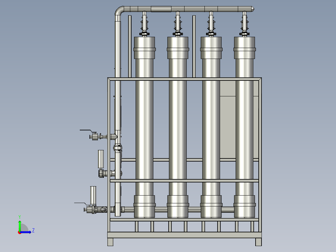 用于水处理的超滤套件左视图