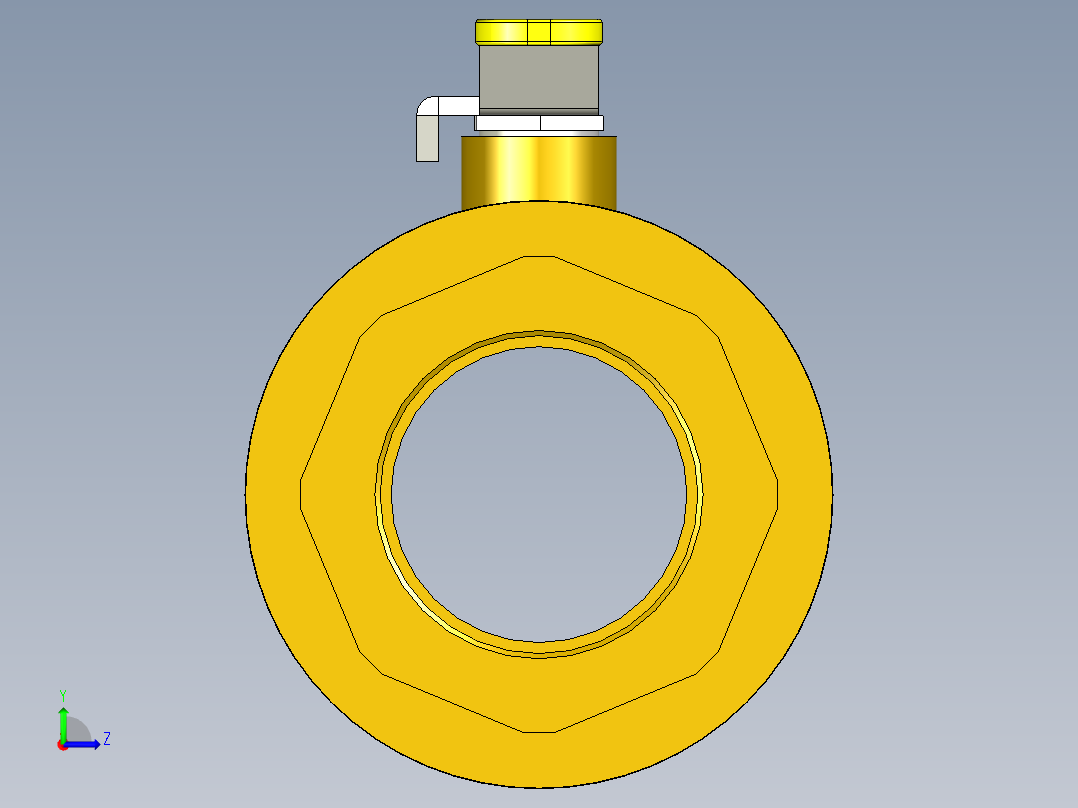 管道手动球阀-水管开关阀-手动阀门铜球阀DN80左视图
