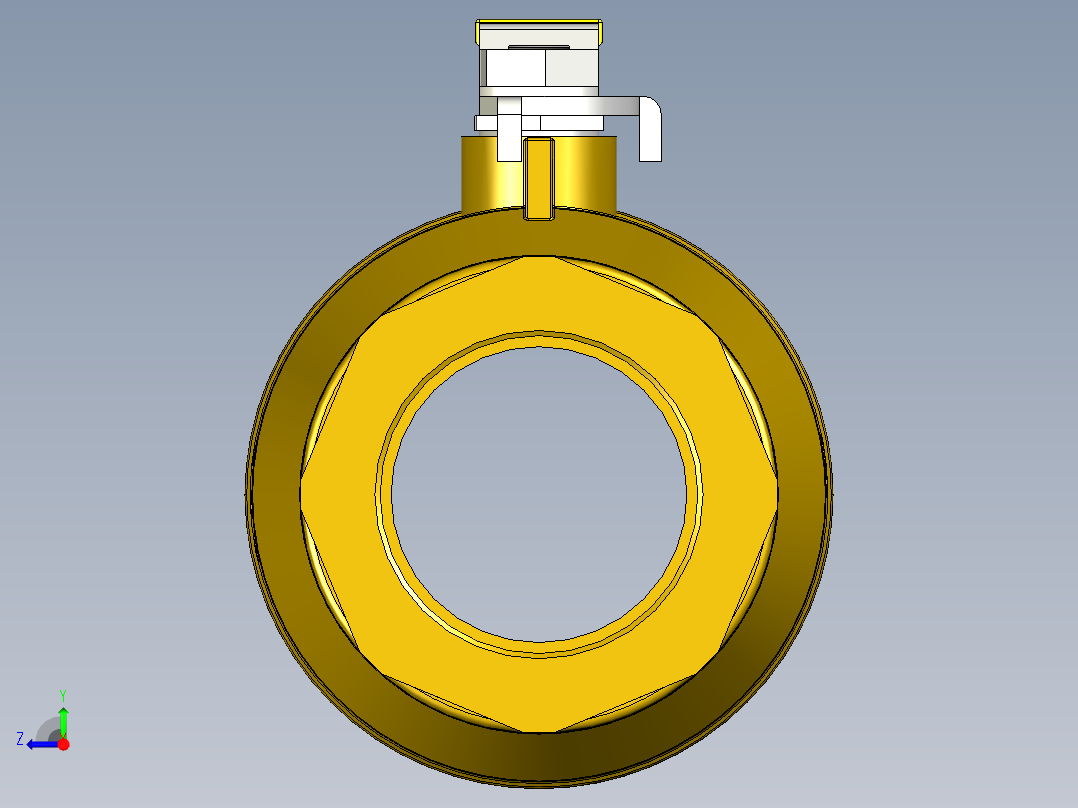 管道手动球阀-水管开关阀-手动阀门铜球阀DN80右视图
