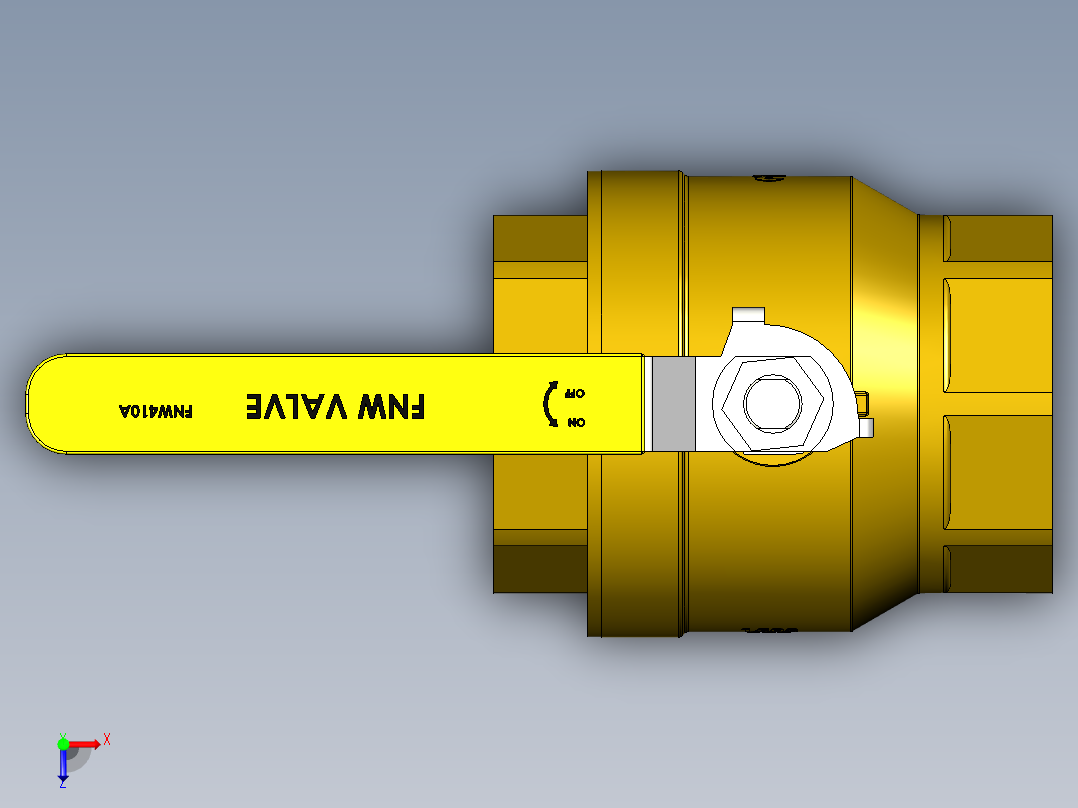 管道手动球阀-水管开关阀-手动阀门铜球阀DN80俯视图