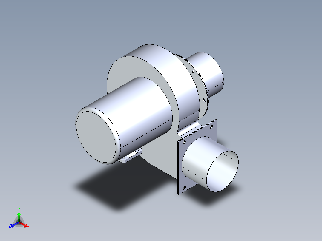 锅炉耐高温风机 YN5-47 370W正等轴测图