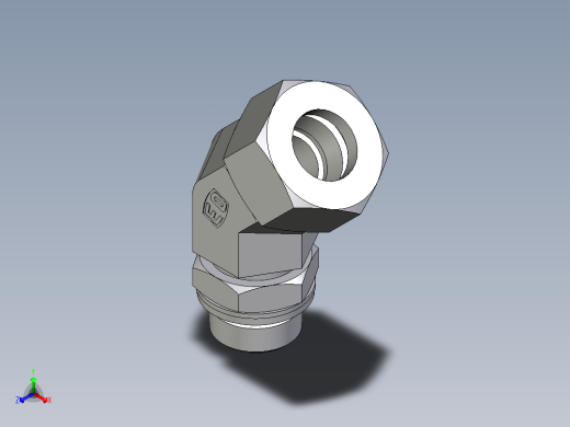 卡套式工业通用硬管接头EO_Adjustable_locknut_45_deg_elbow_VEE18ZLMCF