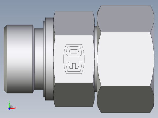 卡套式工业通用硬管接头EO_Swivel_connector_EGE20SREDCF前视缩略图