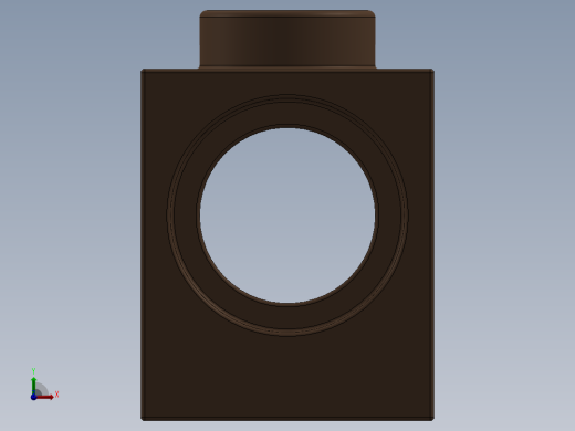 乐高机械组积木（横梁）-4620075 - 6541 Reddish Brown Brick 1 x 1 with Hole前视缩略图