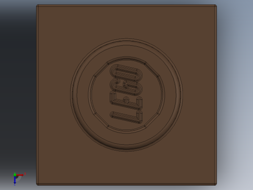 乐高机械组积木（横梁）-4620075 - 6541 Reddish Brown Brick 1 x 1 with Hole俯视缩略图