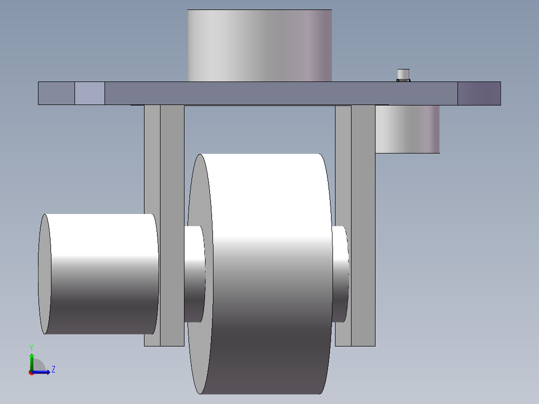 四轮驱动小车左视图