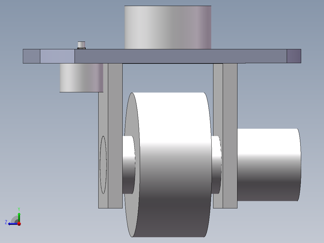 四轮驱动小车右视图