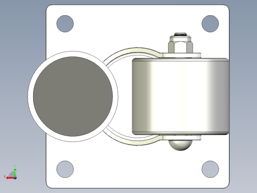 調整腳輪(2000N)(3000N)5542-3D多系列多零件图纸模型后视缩略图