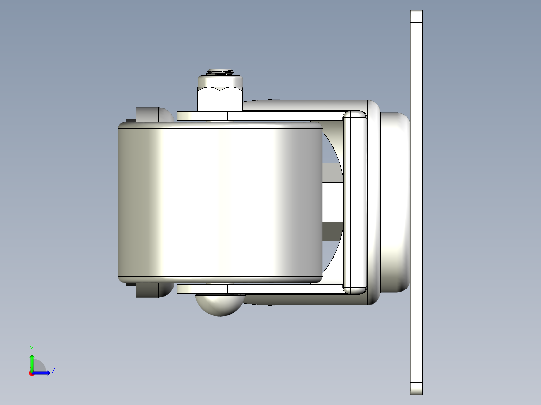 調整腳輪(2000N)(3000N)5542-3D多系列多零件图纸模型左视图
