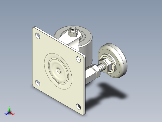 調整腳輪(2000N)(3000N)5542-3D多系列多零件图纸模型正等轴测缩略图