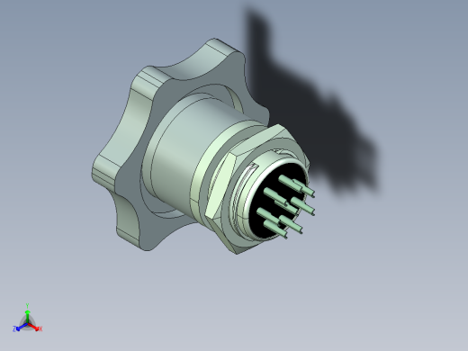 航空插头(6)正等轴测缩略图