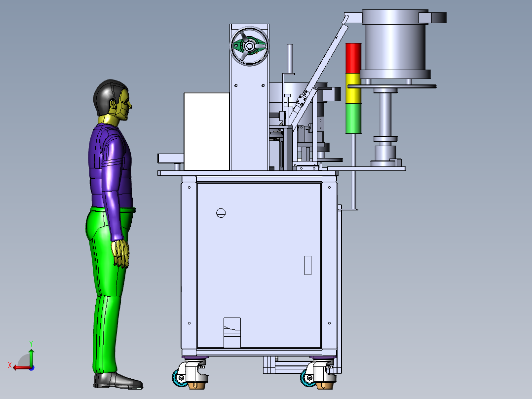 自动铆合机sw18可编辑后视图