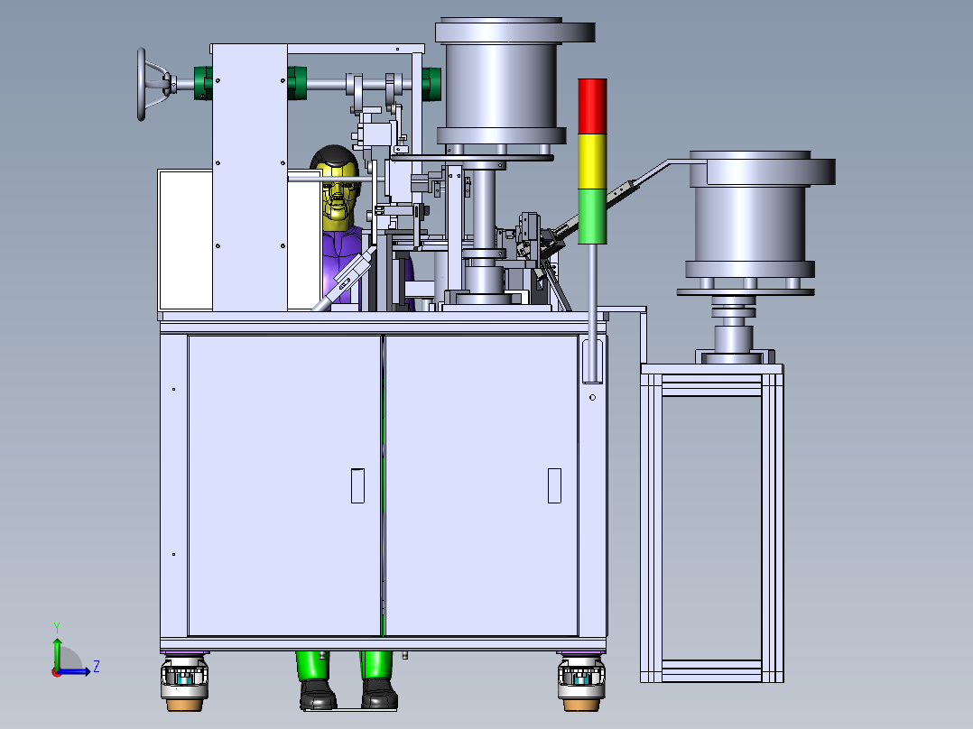 自动铆合机sw18可编辑左视图
