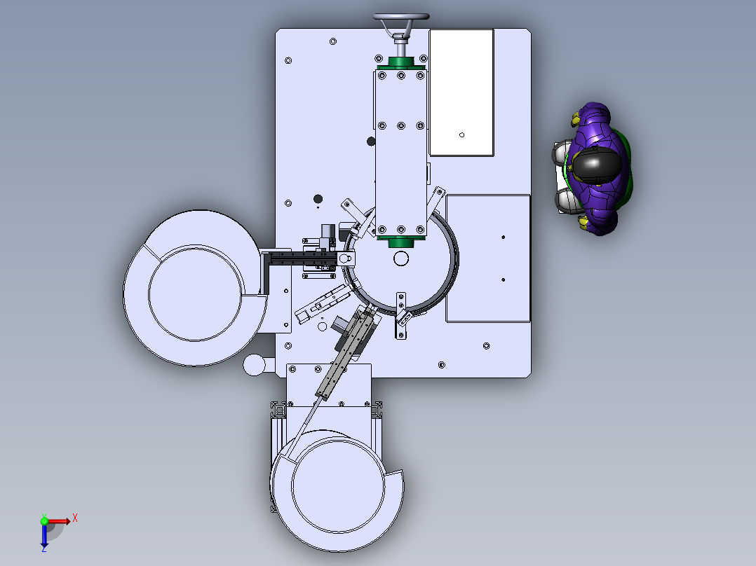 自动铆合机sw18可编辑俯视图