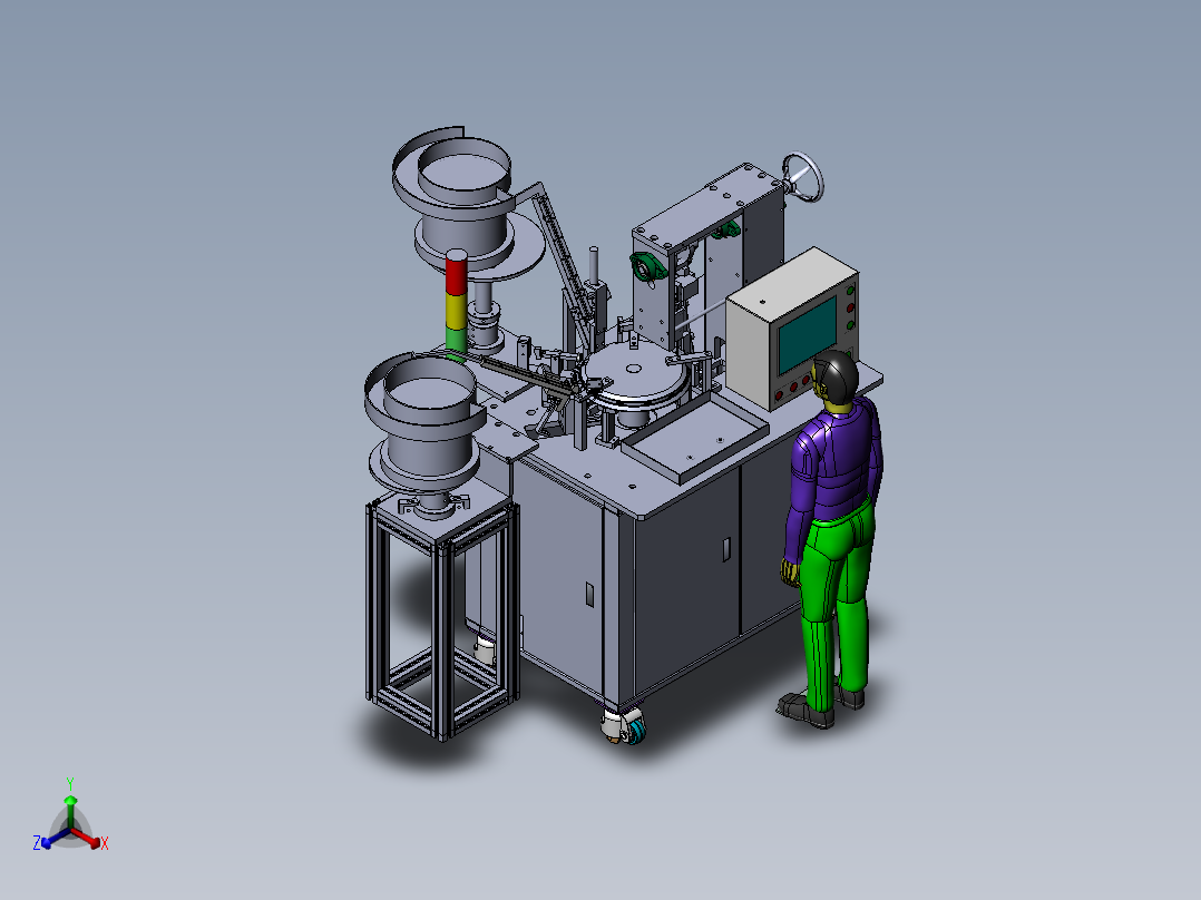 自动铆合机sw18可编辑正等轴测图