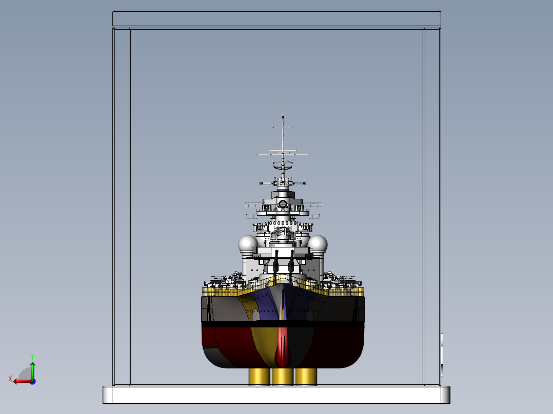 俾斯麦号战列舰后视图