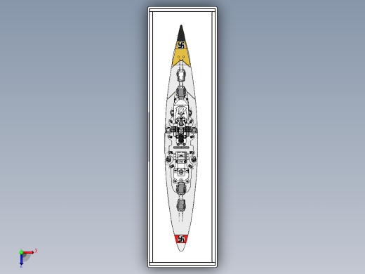 俾斯麦号战列舰俯视缩略图