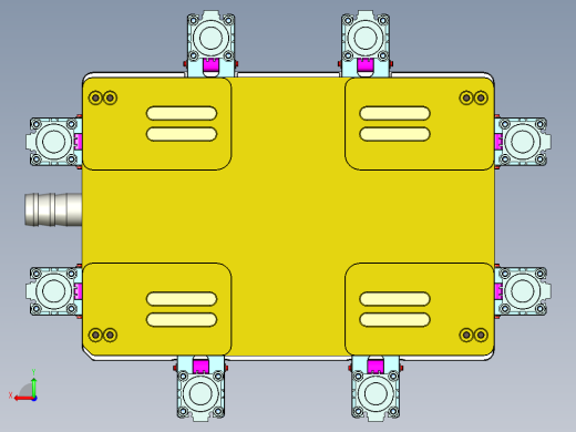 电脑外壳精铣内腔治具模型后视缩略图