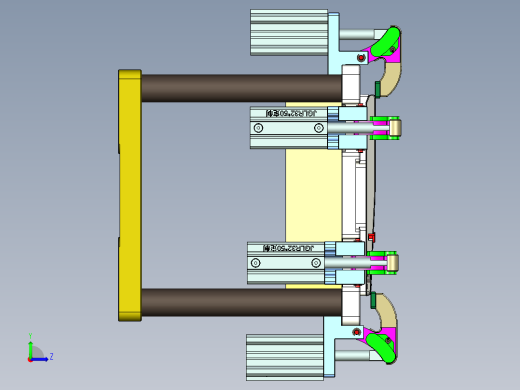 电脑外壳精铣内腔治具模型左视缩略图