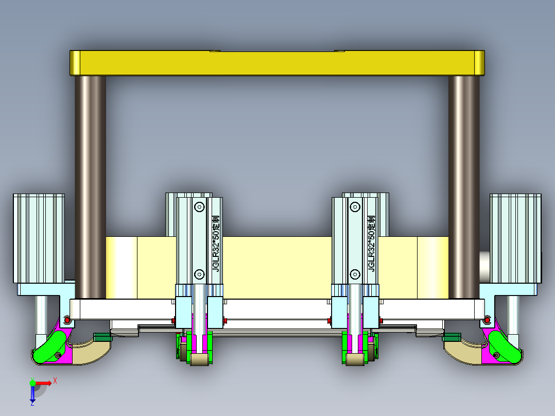 电脑外壳精铣内腔治具模型俯视图