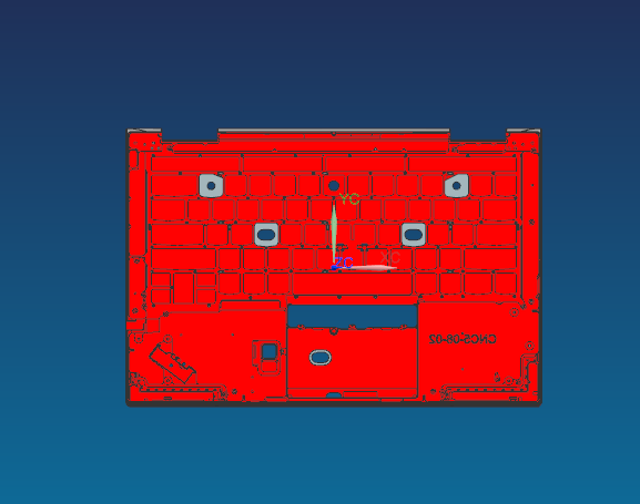 电脑外壳精铣内腔治具模型
