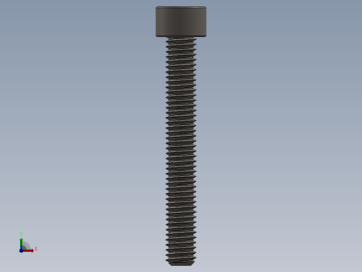 Screw_DIN_912_M6x45F_A2.SLDPRT公制内六角螺钉前视缩略图