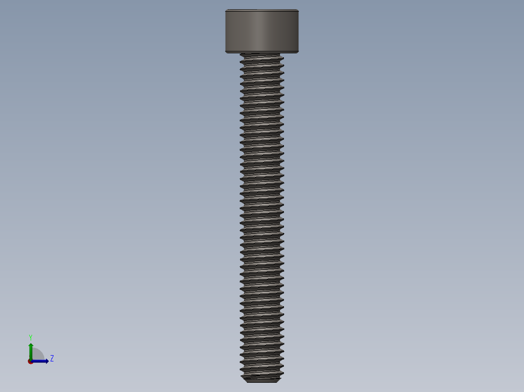 Screw_DIN_912_M6x45F_A2.SLDPRT公制内六角螺钉左视图