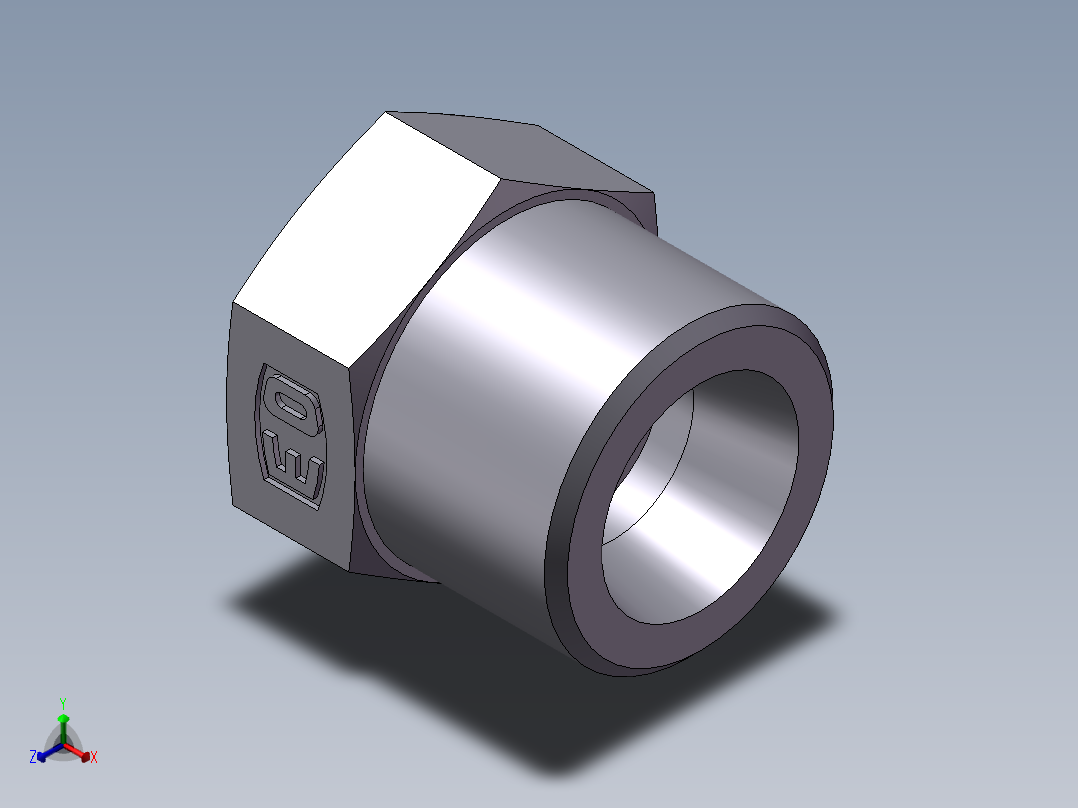 堵头 4C+4D 管端堵、4D-18正等轴测图