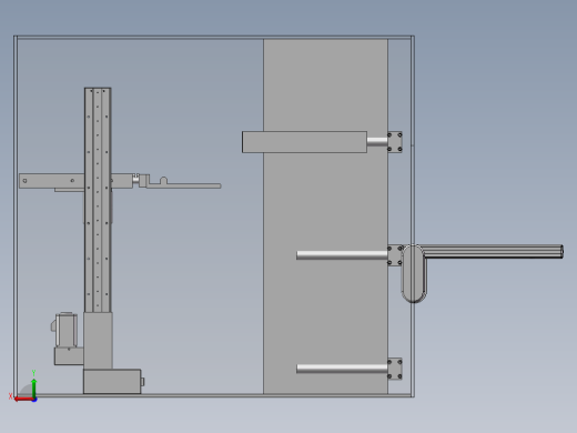 智能家居鞋柜机械结构设计后视缩略图