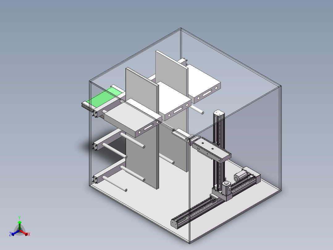 智能家居鞋柜机械结构设计正等轴测图