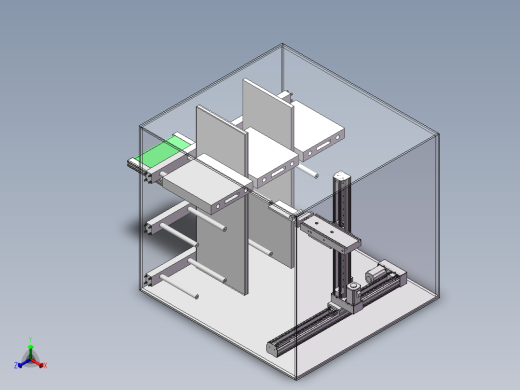智能家居鞋柜机械结构设计正等轴测缩略图