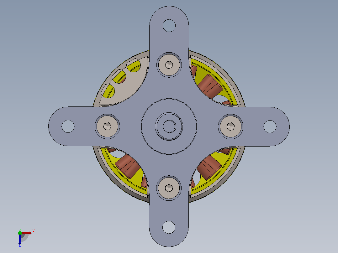 Power90电动刷头。俯视图