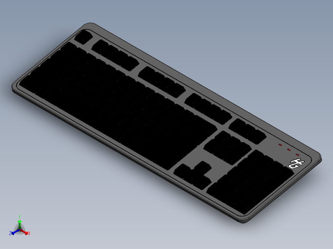 键盘(36)正等轴测图