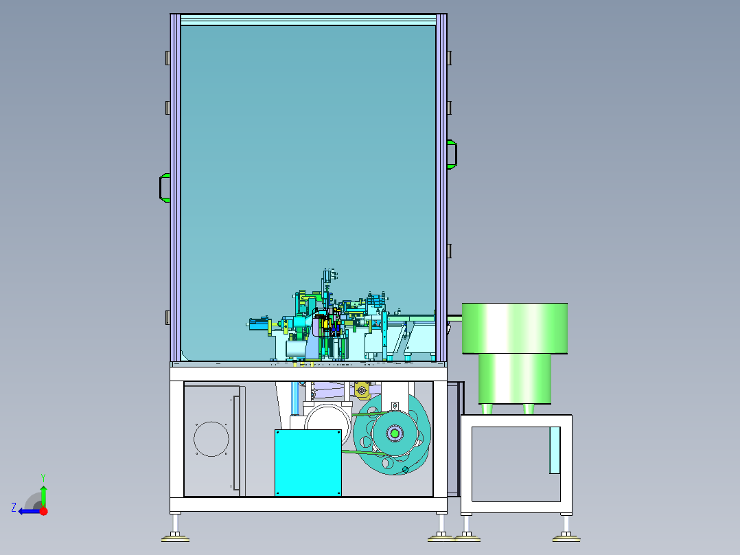 继电器自动组装机（全凸轮式结构设备）右视图