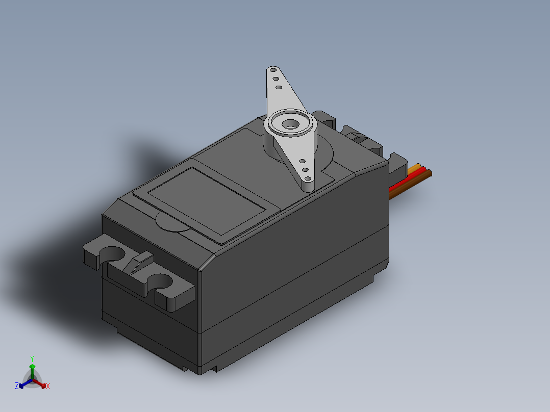 舵机(72)正等轴测图