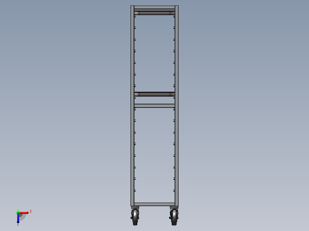 食品流水线推车俯视图