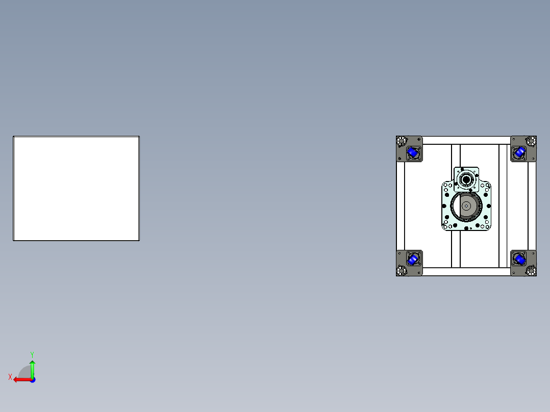 拖杆检测机构装配体后视图