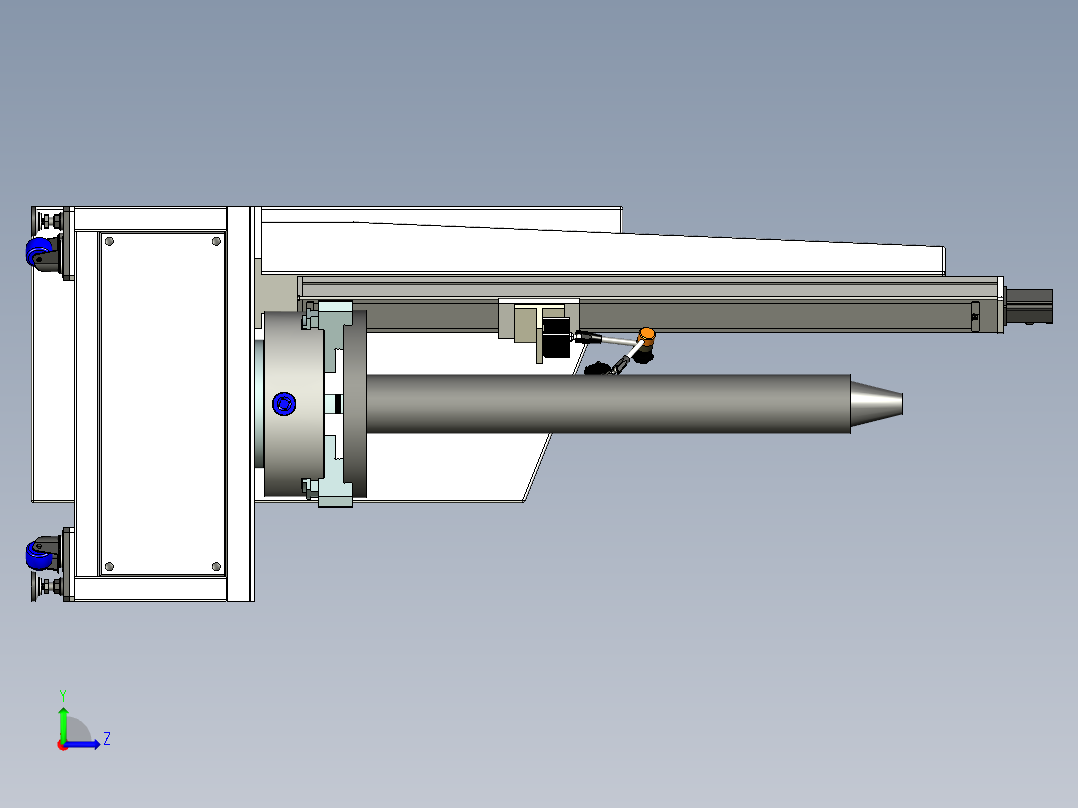 拖杆检测机构装配体左视图