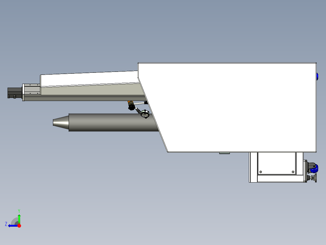 拖杆检测机构装配体右视图