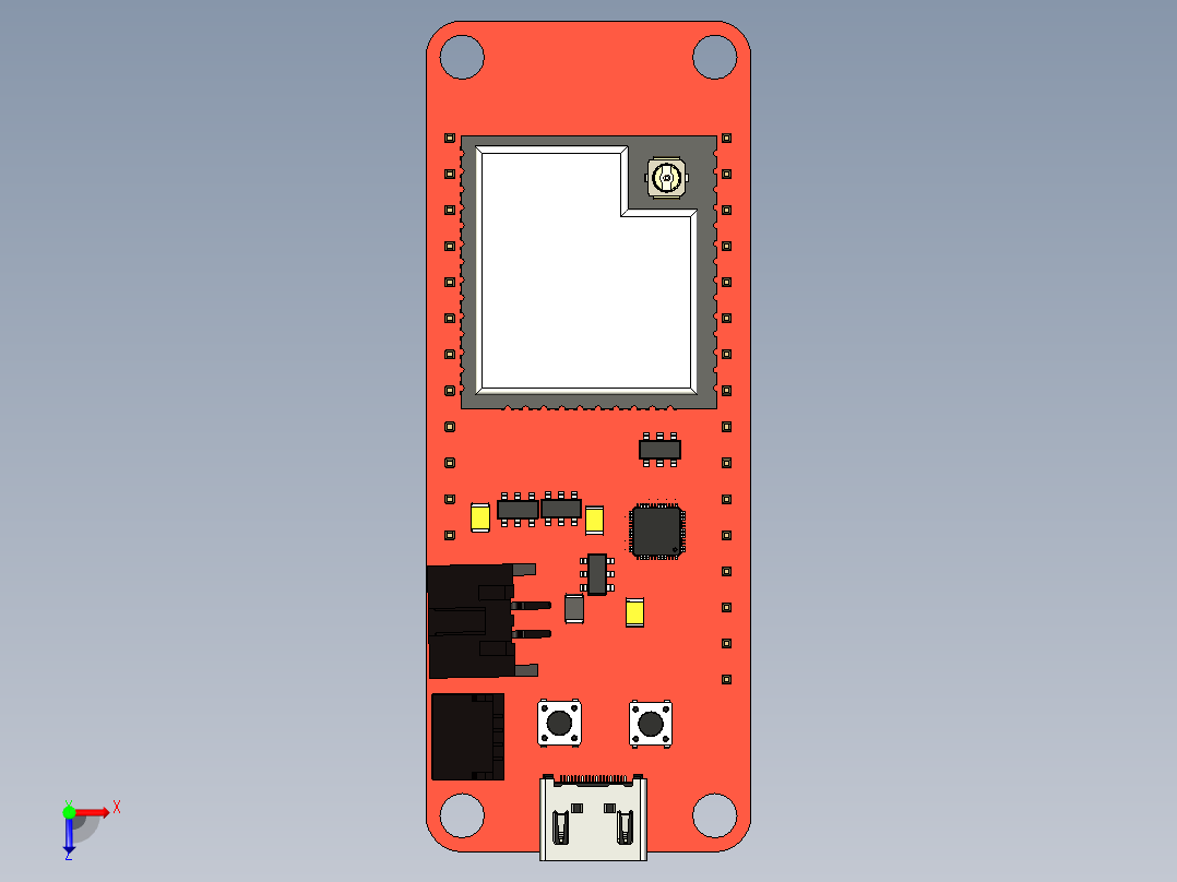 sparkfun thing plus 22俯视图