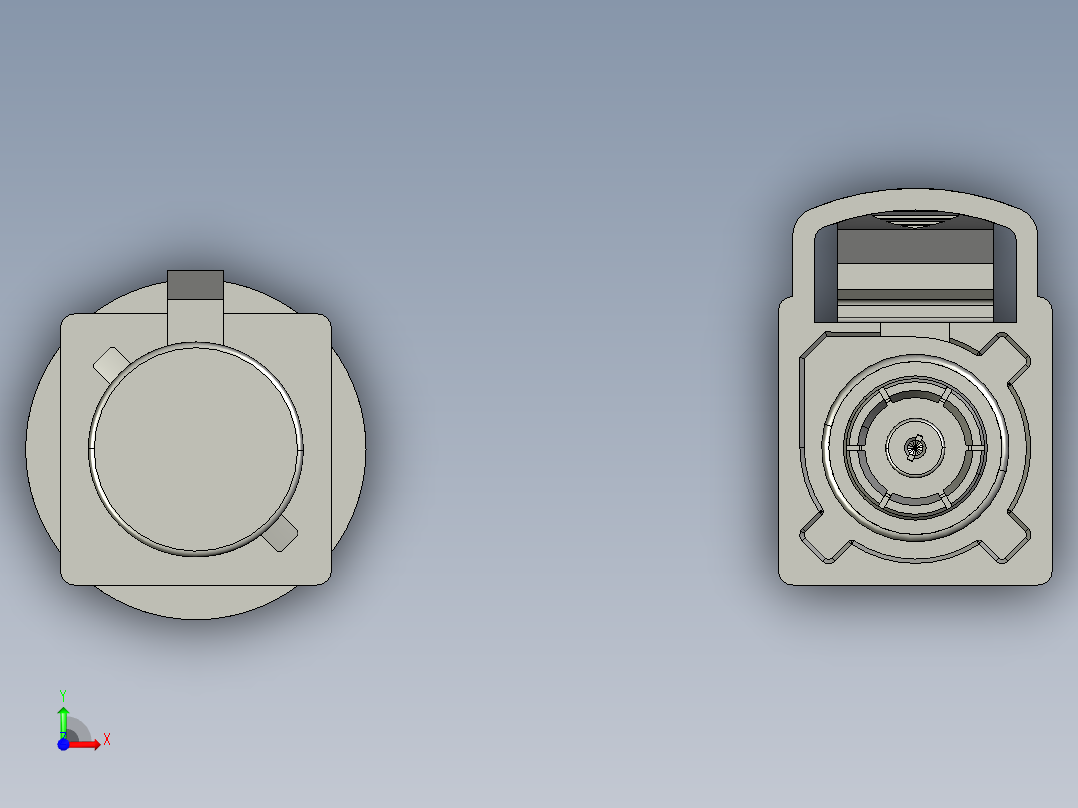防水同轴Fakra连接器公母头-1126405--30前视图