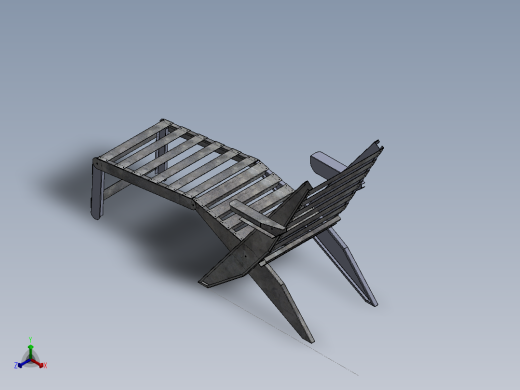 躺椅正等轴测缩略图