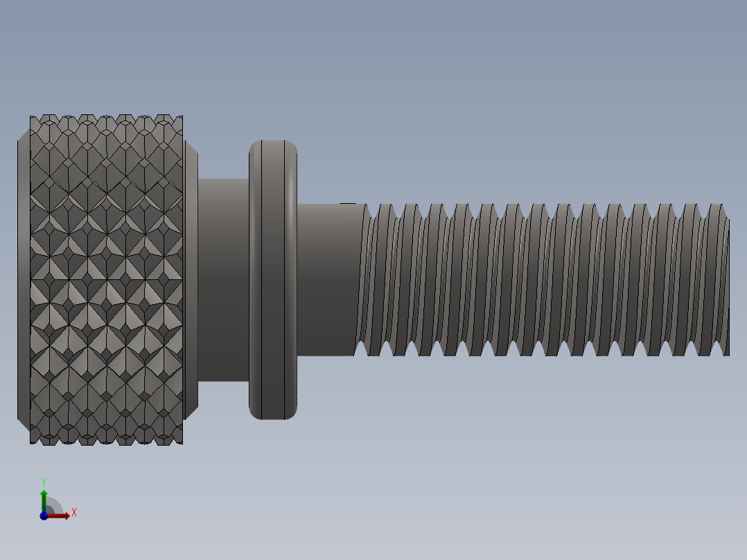 滚花螺钉前视图