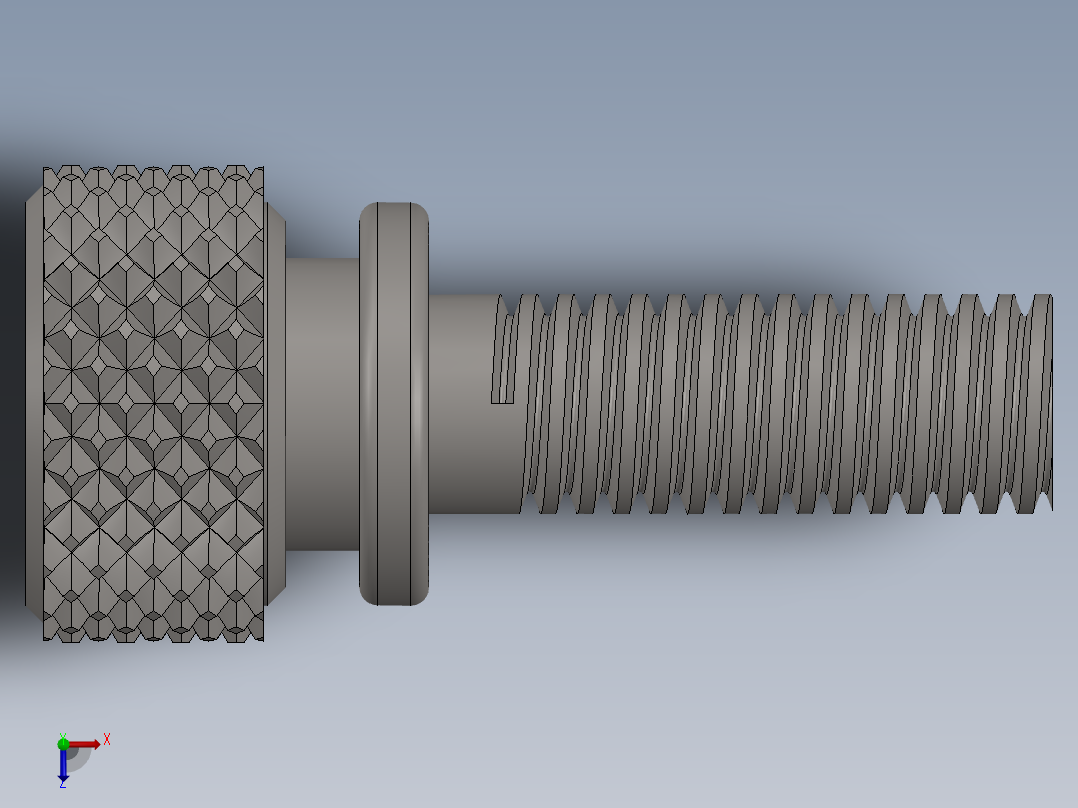 滚花螺钉俯视图