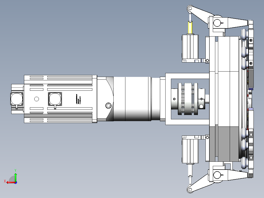 椭圆链条T23圆弧300中心距114.3工位数28后视图