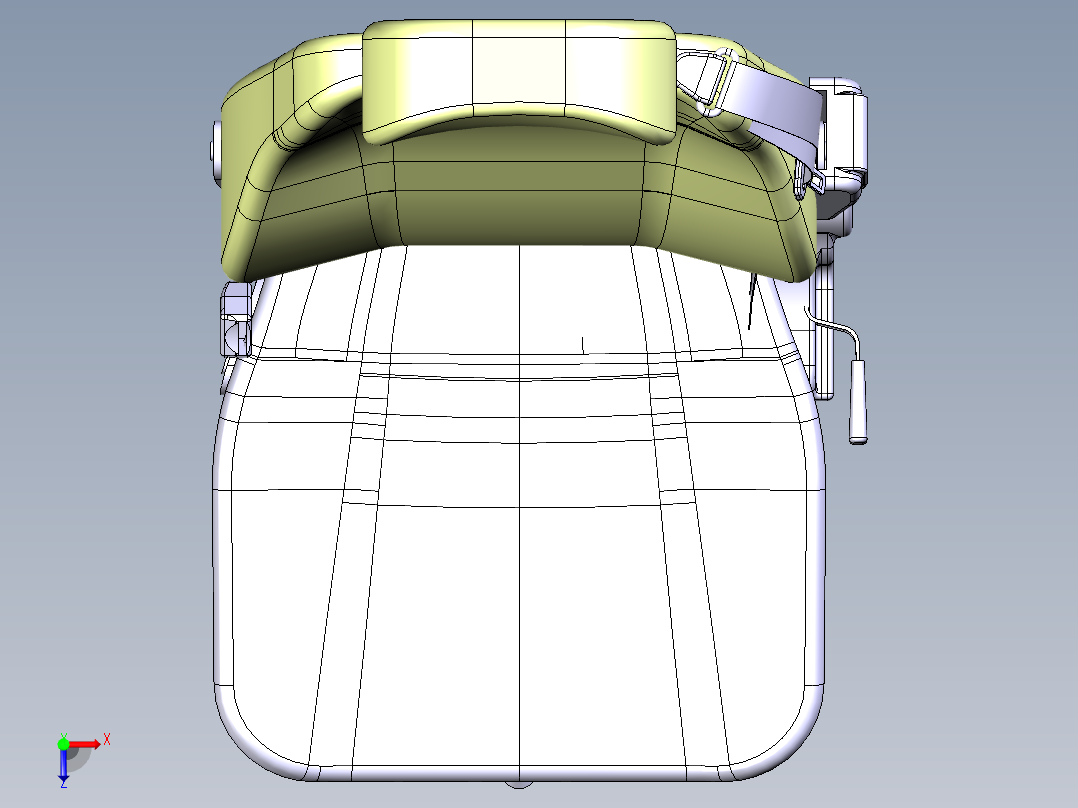 旅游车司机座椅3D模型图纸俯视图