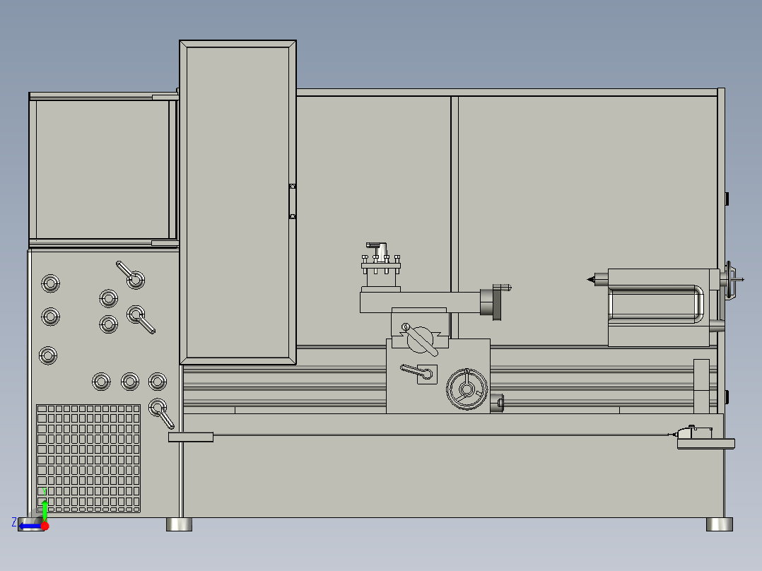 A0003833-车床模型右视图