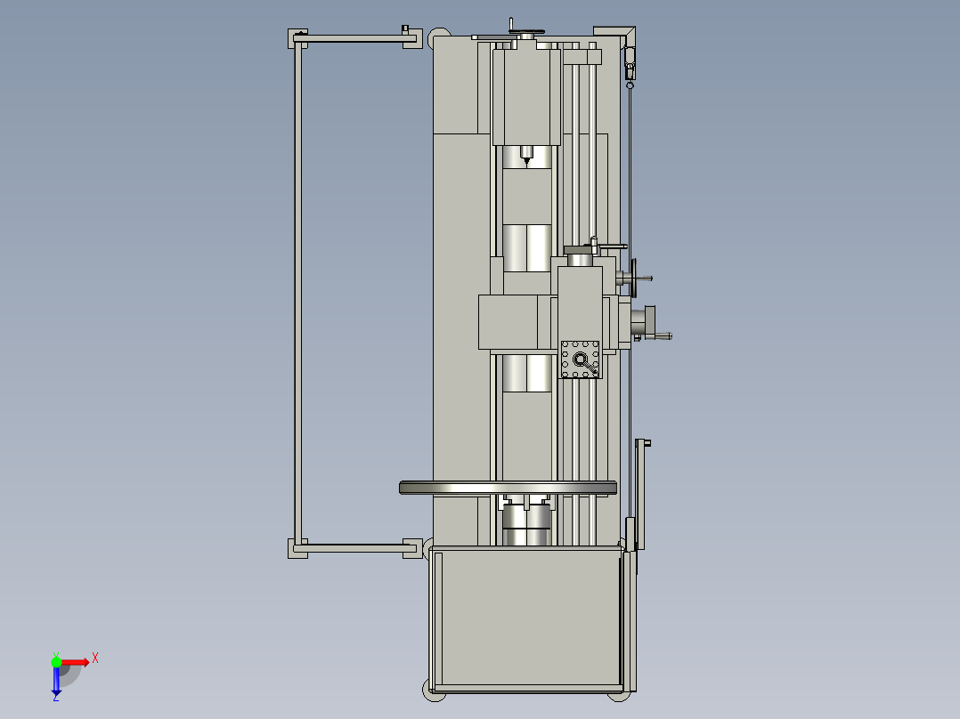 A0003833-车床模型俯视图